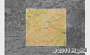 Satellite Map of Haskell County, darken, desaturated