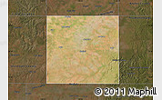 Satellite Map of Haskell County, darken