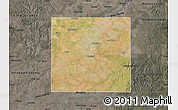 Satellite Map of Haskell County, darken, semi-desaturated