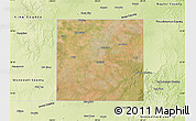 Satellite Map of Haskell County, physical outside