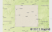 Shaded Relief Map of Haskell County, physical outside