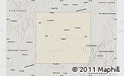 Shaded Relief Map of Haskell County, semi-desaturated