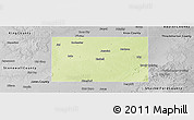 Physical Panoramic Map of Haskell County, desaturated