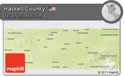 Physical Panoramic Map of Haskell County