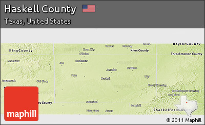 Physical Panoramic Map of Haskell County