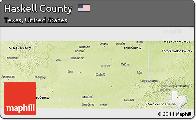 Physical Panoramic Map of Haskell County