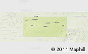 Physical Panoramic Map of Haskell County, lighten