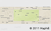 Physical Panoramic Map of Haskell County, shaded relief outside