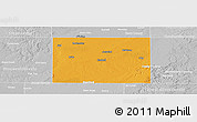 Political Panoramic Map of Haskell County, lighten, desaturated