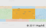 Political Panoramic Map of Haskell County, lighten
