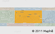 Political Panoramic Map of Haskell County, lighten, semi-desaturated