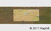 Satellite Panoramic Map of Haskell County, darken