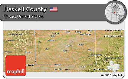 Satellite Panoramic Map of Haskell County