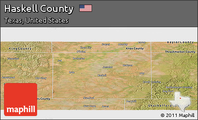 Satellite Panoramic Map of Haskell County