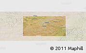 Satellite Panoramic Map of Haskell County, lighten