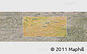 Satellite Panoramic Map of Haskell County, semi-desaturated