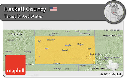 Savanna Style Panoramic Map of Haskell County