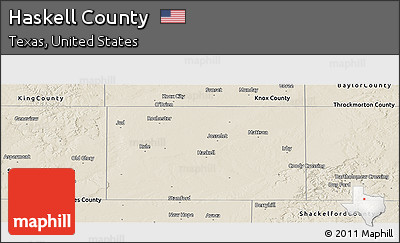 Shaded Relief Panoramic Map of Haskell County