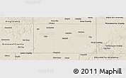 Shaded Relief Panoramic Map of Haskell County