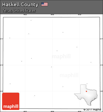 Blank Simple Map of Haskell County, cropped outside, no labels