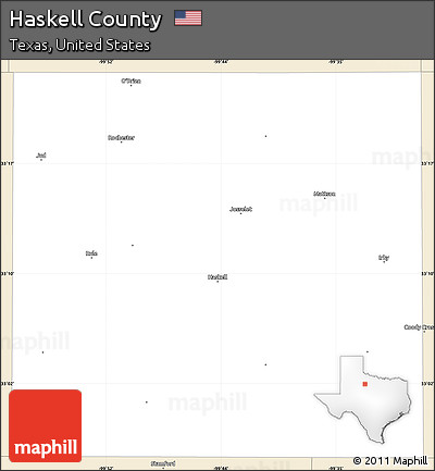 Classic Style Simple Map of Haskell County