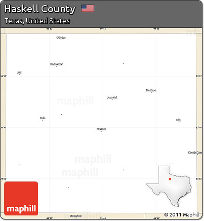 Classic Style Simple Map of Haskell County
