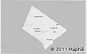 Gray 3D Map of Hays County, single color outside