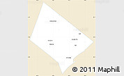 Classic Style Simple Map of Hays County, single color outside