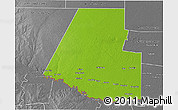 Physical 3D Map of Hidalgo County, desaturated