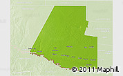 Physical 3D Map of Hidalgo County, lighten