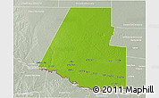 Physical 3D Map of Hidalgo County, lighten, semi-desaturated