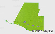 Physical 3D Map of Hidalgo County, single color outside