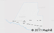 Silver Style 3D Map of Hidalgo County, single color outside
