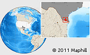 Shaded Relief Location Map of Hidalgo County, highlighted country, highlighted parent region