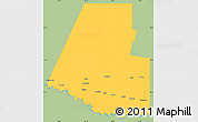 Savanna Style Simple Map of Hidalgo County, single color outside