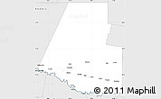Silver Style Simple Map of Hidalgo County