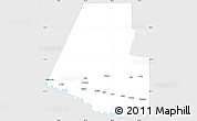 Silver Style Simple Map of Hidalgo County, single color outside