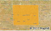 Political 3D Map of Hockley County, satellite outside