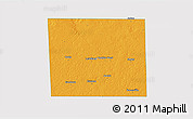 Political 3D Map of Hockley County, single color outside