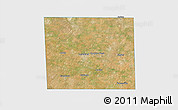 Satellite 3D Map of Hockley County, single color outside