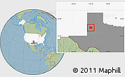 Savanna Style Location Map of Hockley County, highlighted country, highlighted parent region, hill shading