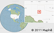 Savanna Style Location Map of Hockley County, highlighted country, hill shading