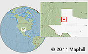 Savanna Style Location Map of Hockley County, highlighted parent region, hill shading