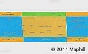 Physical Panoramic Map of Hockley County, political outside