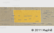 Physical Panoramic Map of Hockley County, semi-desaturated