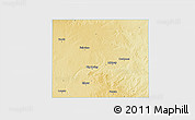 Physical 3D Map of Howard County, single color outside