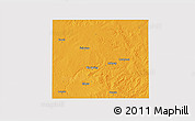 Political 3D Map of Howard County, cropped outside