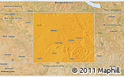 Political 3D Map of Howard County, satellite outside