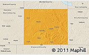 Political 3D Map of Howard County, shaded relief outside