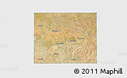Satellite 3D Map of Howard County, single color outside